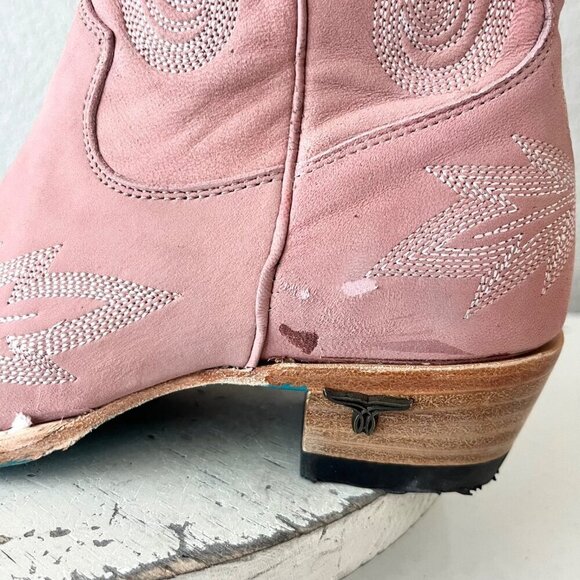 Lane LEXINGTON Over the Knee Womens Cowboy Boots 7 Pink Western Cowgirl Lace up - Picture 6 of 14
